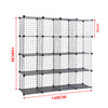 16 Cubes Storage Rack Wire Mesh Interlocking Display Shelves Stackable Cabinet