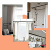 50-240cm Spring Loaded Net Voile Extendable Tension Shower Curtain Rail Pole Rod