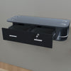Wall Shelf Display Floating Storage Cabinet Cupboard Shelve with 2 Drawers UK