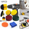 19X Drill Brush Attachment Set Power Scrubber Kit Car Scrubbing Cleaning Kit