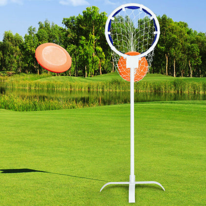 Outdoor Frisbee Toss Target Portable Metal Flying Disc Stand Detachable Mesh Net