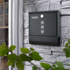 Outdoor Wall Mounted Mailbox Lockable Steel Mail Letter Post Secure Box Postbox