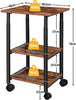 Mobile Printer Stand 3-Tier Printer Cart Height Adjustable Machine Cart