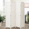 Folding Weave Fiber Wood Slat Privacy Screen 4/6 Panels Room Divider Partition