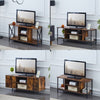 Industrial TV Unit TV Stand Cabinet With Shelf Metal Frame Living Room Wood