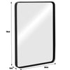 Rectangular Wall Mirror Metal Frame Makeup Shaving Bathroom Mirror Modern Large