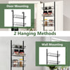 Over The Door Pantry Rack Adjustable Hanging Organizer Behind Door Rack 6 Basket