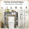 Over The Toilet Storage Cabinet Double Door Bathroom Toilet Laundry Organizer