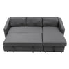 3 Seater Sofa Bed Corner Fabric Sleeper Sofas with Storage & Reversible Chaise