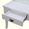 Modern Dressing Table with Lighted Vanity Mirror Hollywood Makeup Desk White