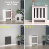 Small White Radiator Cover 78x19x92cm Wood Wall Cabinet Shelf Top Storage Home