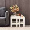Modern Nest of Tables Wood Set of 2 Coffee Side Table Living Room Furniture UK