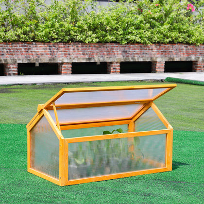 Large Greenhouse Wooden Cold Frame Growbox Garden Mini Planting Planter Shelters