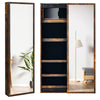 Wall-mounted Jewelry Storage Cabinet Sliding Door Jewelry Armoire W/ Mirror