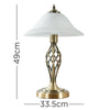Barley Twist Table Lamp Traditional Glass Living Room 47CM Tall Light LED Bulb