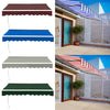 Manual Patio Awning Outdoor Garden Canopy Sun Shade Retractable Shelter Fabric