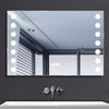 Anti-fog Wall Mounted Lighted Vanity Mirror Waterproof 800*600mm Digital Clock