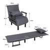 Single Sofa Bed 3-In-1 Folding Armchair Sleeper Lounge Couch Seat with Pillow