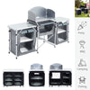 76/100/117/175cm Camping Kitchen Stand Kitchen Compartments Storage w/Carry Bag