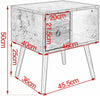 Beside Table W/ 1 Drawer Open Compartment Nightstand Storage Home Bedroom