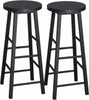 2XBreakfast Kitchen Bar Stools MDF Seat BarChairs Metal Legs Barstools HighStool
