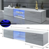 Modern TV Unit Cabinet Stand High Gloss Doors Matt Dody 160cm with LED Lights