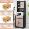 Kitchen Buffet Hutch Freestanding Kitchen Pantry Tall Cupboard Cabinet Server