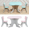 3pcs Kids Table & Chairs Set Children Writing Drawing Table Playroom Furniture
