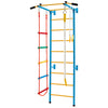 Kids Steel Swedish Ladder Set Gymnastic Wall Gym Pull-up Bar Climbing Frame