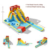 Inflatable Bouncy Castle Jumper House Water Park w/Double Slides Basketball Rim