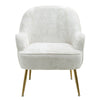 Upholstered Armchair Nordic Crushed Velvet Single Sofa Chair Golden Metal Leg