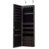 5 LED Lights Jewelry Cabinet Lockable Wall/Door Mounted Jewelry Armoire w/Mirror