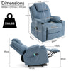 Riser & Recliner Armchair Leather 8 Point Electric Heated Massage Sofa Arm Chair