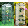 4 Tier Mini Greenhouse Walk In Grow Bag Green House PVC Cover Plastic Garden