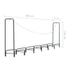 Metal Firewood Log Storage Rack Stand Holder Indoor/Outdoor Store Steel 14 Sizes