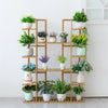 Extra Large 9 Tier 17Potted Bamboo Plant Stand Corner Shelf Garden Flower Holder