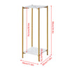 90cm Plant Stand 2/3-Tier Flower Holder Tall Side End Table with Golden Frame