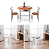 Dining Table and 2 Chairs Set Metal Frame Kitchen Black/Brown/Wo