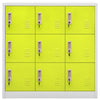 Locker Cabinets 2 pcs Grey and Green 90x45x92.5 Steel K2O9