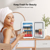 10L Mini Fridge with LED Mirror Portable Cooler Warmer Food Drinks Skincare Car