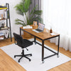 Large Rolling Computer Desk Metal Frame Writing Desk Workstation Lockable Wheels