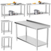 Stainless Steel Commercial Catering Table Work Bench Kitchen Worktop 2 3 4 5 6FT