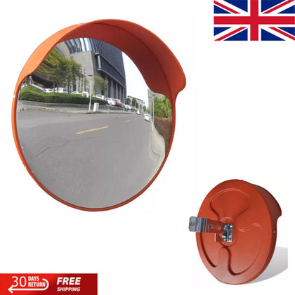 Convex Traffic Mirror Wide Angle Traffic Driveway PC Plastic Orange 45 / 60 cm