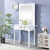 Modern Dressing Table with Lighted Vanity Mirror Hollywood Makeup Desk White