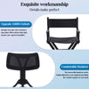 Black Aluminum Frame Makeup Artist Chair Outdoor Portable Folding Director Chair