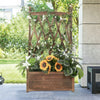 115cm Garden Plant Box w Trellis Planter Vegetable Grow Container Flower Bed Pot