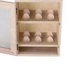 Rustic Style Egg Holder Cabinet Cupboard Wooden 2 Tier 12 Eggs Rack Storage Box
