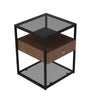 Modern Tempered Glass Side Nightstand End Table 3 Tier Cabinet Bedroom Lounge