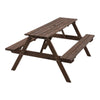 6/8Seater Picnic Table and Bench Set Wooden Outdoor Garden Pub Bench Party Table