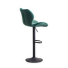 Modern 2 Velvet Bar Stools Diamond Seat Kitchen Salon Chairs Pub Gas Lift Swivel